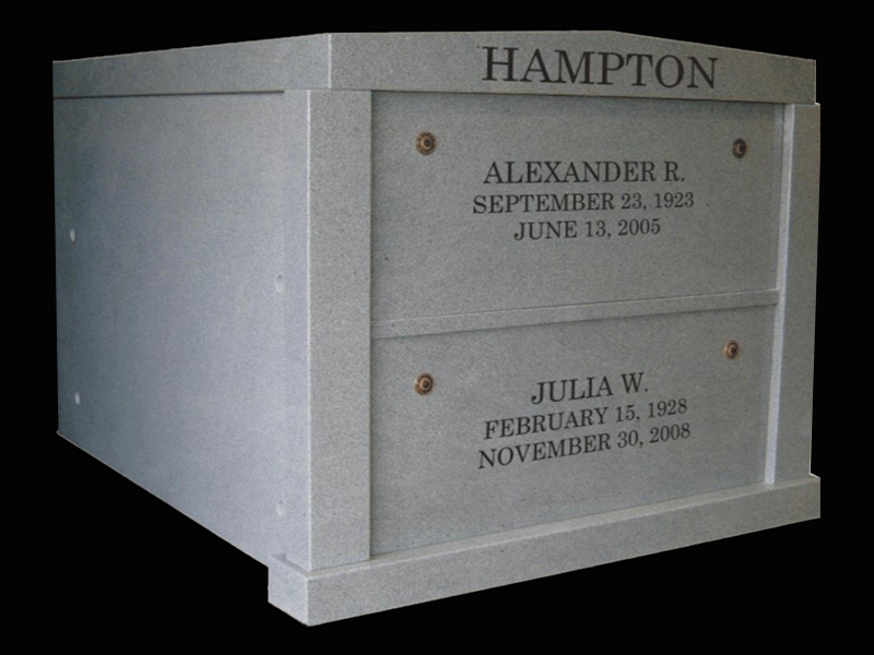 Mausoleum-Hampton granite masoleum.