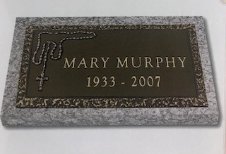 Bronze Marker - Murphy bronze memorial with rosary